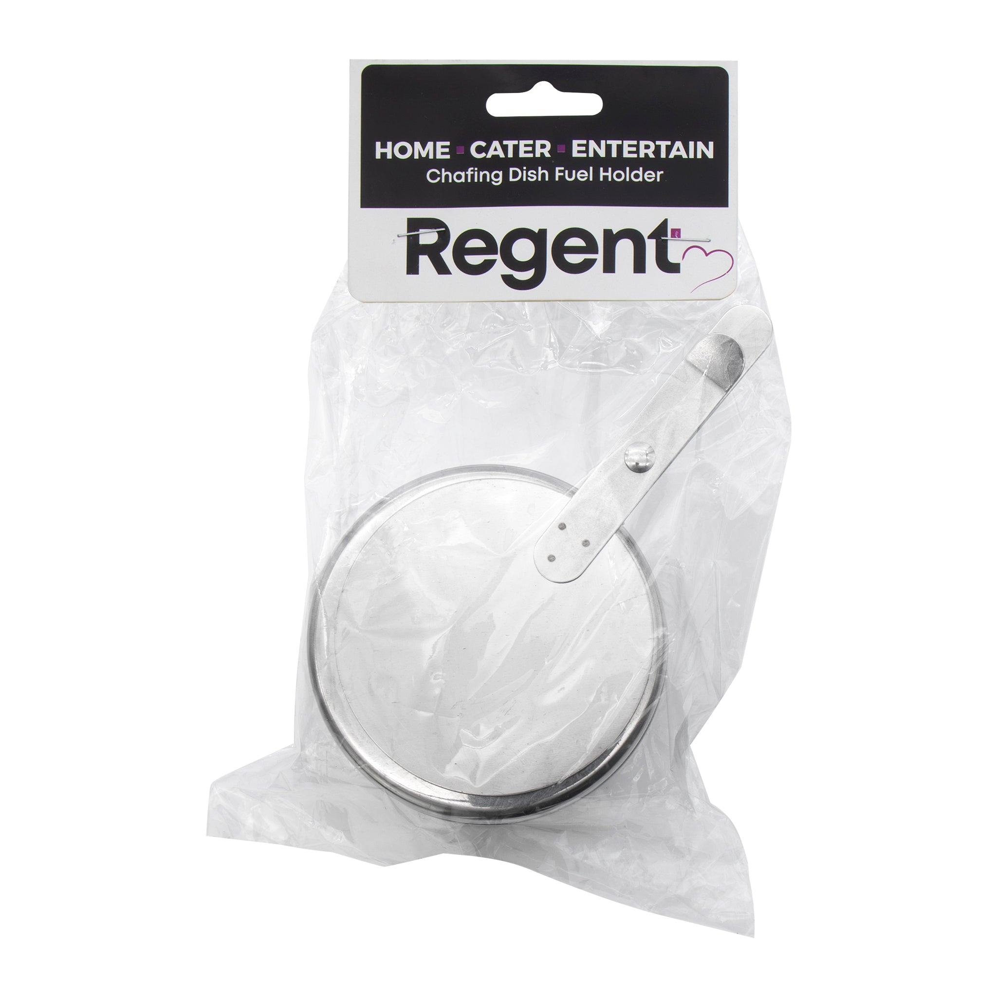 REGENT CHAFING DISH FUEL TIN HOLDER STAINLESS STEEL, 90MM DIA