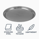 BAR BUTLER ROUND SERVING TRAY STAINLESS STEEL, (350MM DIA)
