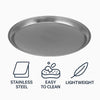 BAR BUTLER ROUND SERVING TRAY STAINLESS STEEL, (350MM DIA)