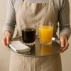 BAR BUTLER ROUND SERVING TRAY STAINLESS STEEL, (350MM DIA)