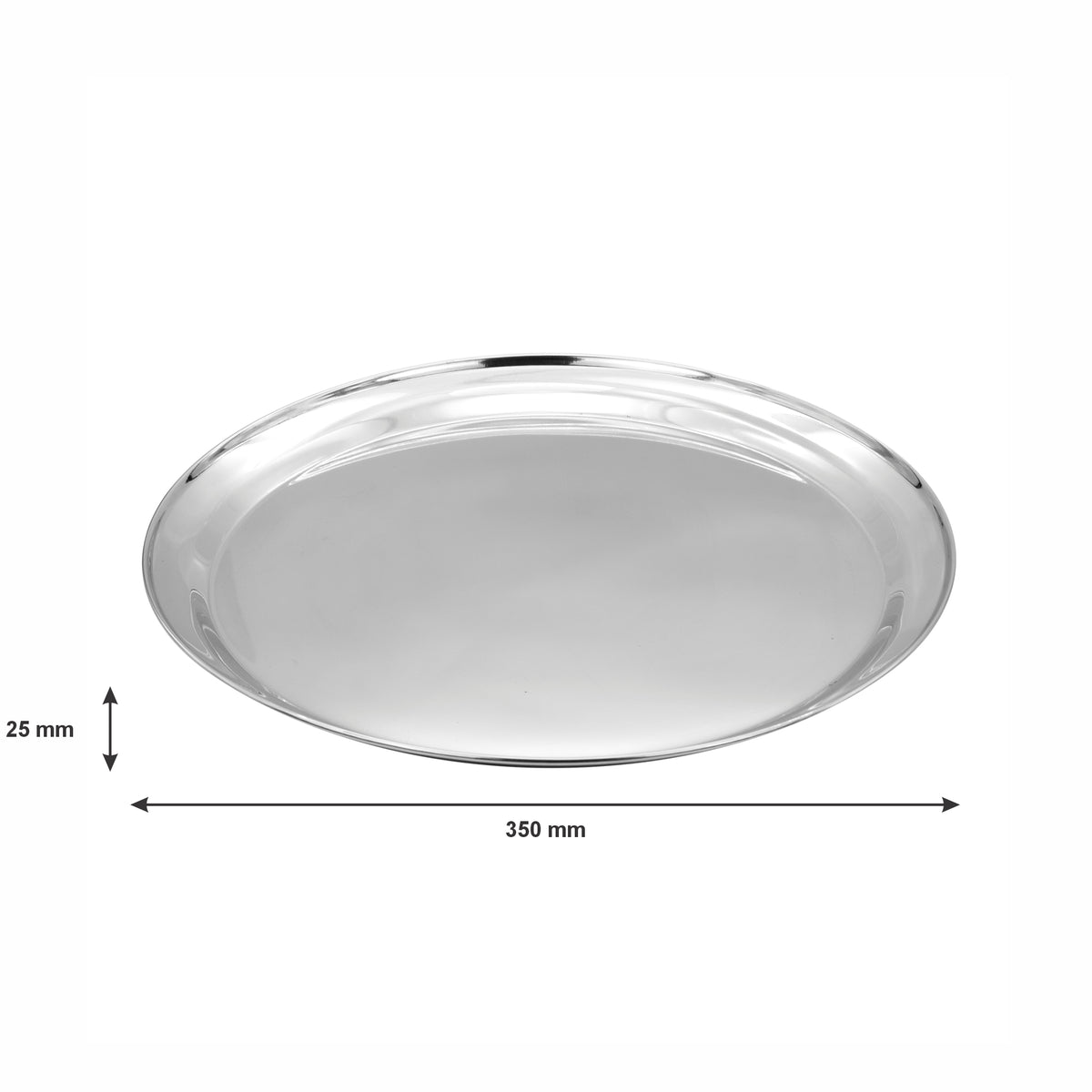 BAR BUTLER ROUND SERVING TRAY STAINLESS STEEL, 350MM DIA