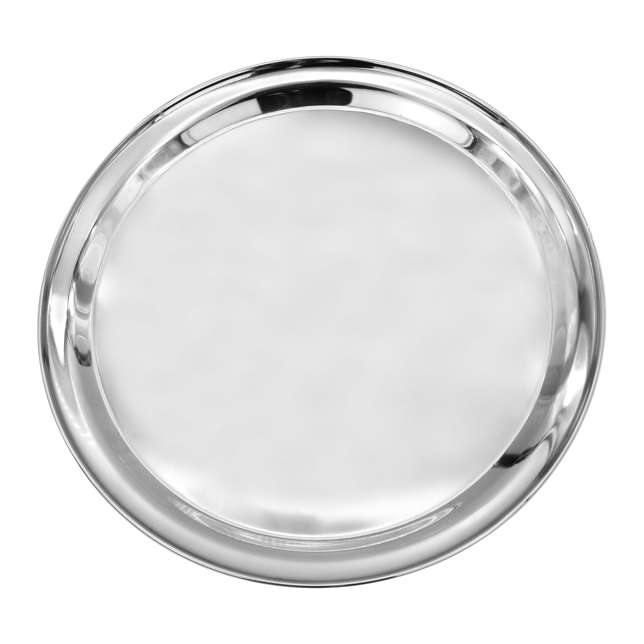 BAR BUTLER ROUND SERVING TRAY STAINLESS STEEL, 350MM DIA