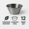 REGENT SAUCE CUP STAINLESS STEEL 45ML 12PK, 60MM DIA