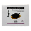 REGENT COOKWARE CAST IRON PAN WITH 2 HANDLES ON A WOODEN BOARD, 180MM DIAX245MM