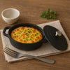 REGENT COOKWARE CAST IRON OVAL MINI POT WITH LID, 350ML (178/138X103X50MM)