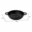 REGENT COOKWARE CAST IRON PAN WITH 2 HANDLES, 205/150MM DIAX45MM