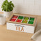 REGENT KITCHEN TEA BOX WITH 8 PARTITIONS WOOD AND GLASS, 315X190MM