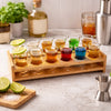 BAR BUTLER BAMBOO 12 HOLE SHOT GLASS SERVING STAND