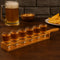 BAR BUTLER BAMBOO 6 HOLE SHOT GLASS SERVING TRAY WITH HANDLE