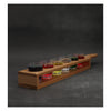 BAR BUTLER BAMBOO 6 HOLE SHOT GLASS SERVING TRAY WITH HANDLE, (400X60X36MM)