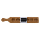 BAR BUTLER BAMBOO 6 HOLE SHOT GLASS SERVING TRAY WITH HANDLE