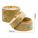 REGENT BAMBOO ORIENTAL STEAMER 1 TIER WITH LID, (180MMDIAX84MM)