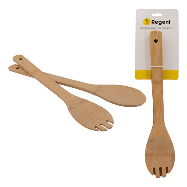 REGENT BAMBOO SALAD FORK AND SPOON, (300X60X6MM)