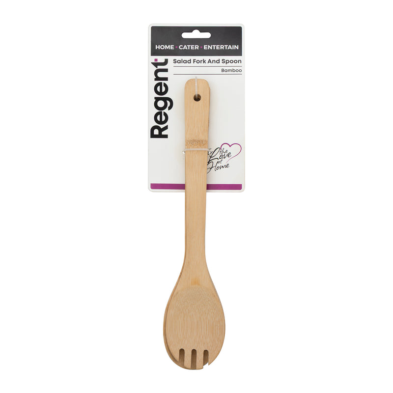 REGENT BAMBOO SALAD FORK AND SPOON 2PK, 300MM