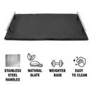 REGENT KITCHEN SLATE RECT. SERVING TRAY WITH HANDLES, 400X200MM