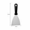 REGENT ANGLED GRIDDLE SCRAPER ST STEEL WITH BLACK PP HANDLE, 240MM