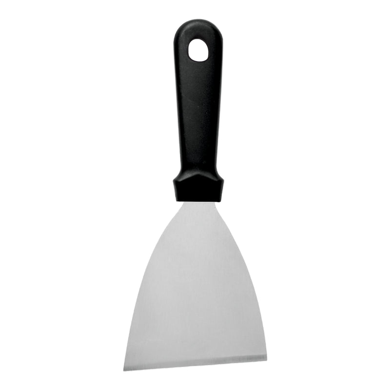 REGENT ANGLED GRIDDLE SCRAPER ST STEEL WITH BLACK PP HANDLE, 240MM