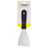 REGENT ANGLED GRIDDLE SCRAPER ST STEEL WITH BLACK PP HANDLE, (240X98X28MM)