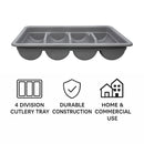 REGENT CUTLERY TRAY 4 DIV. GREY, 540X300MM