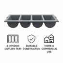 REGENT CUTLERY TRAY 4 DIV. GREY, 540X300MM