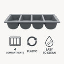 REGENT CUTLERY TRAY 4 DIV. GREY, 540X300MM