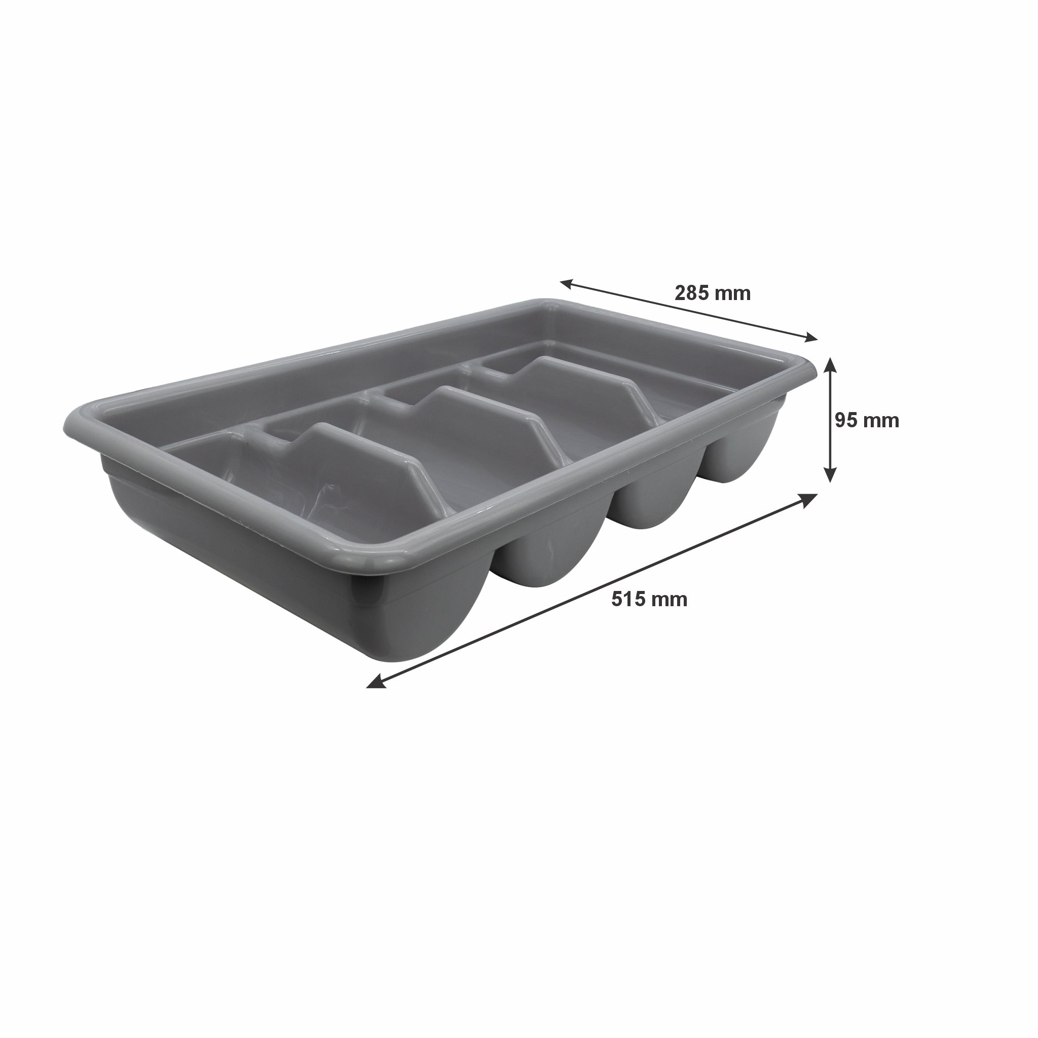 REGENT CUTLERY TRAY 4 DIV. GREY, 540X300MM