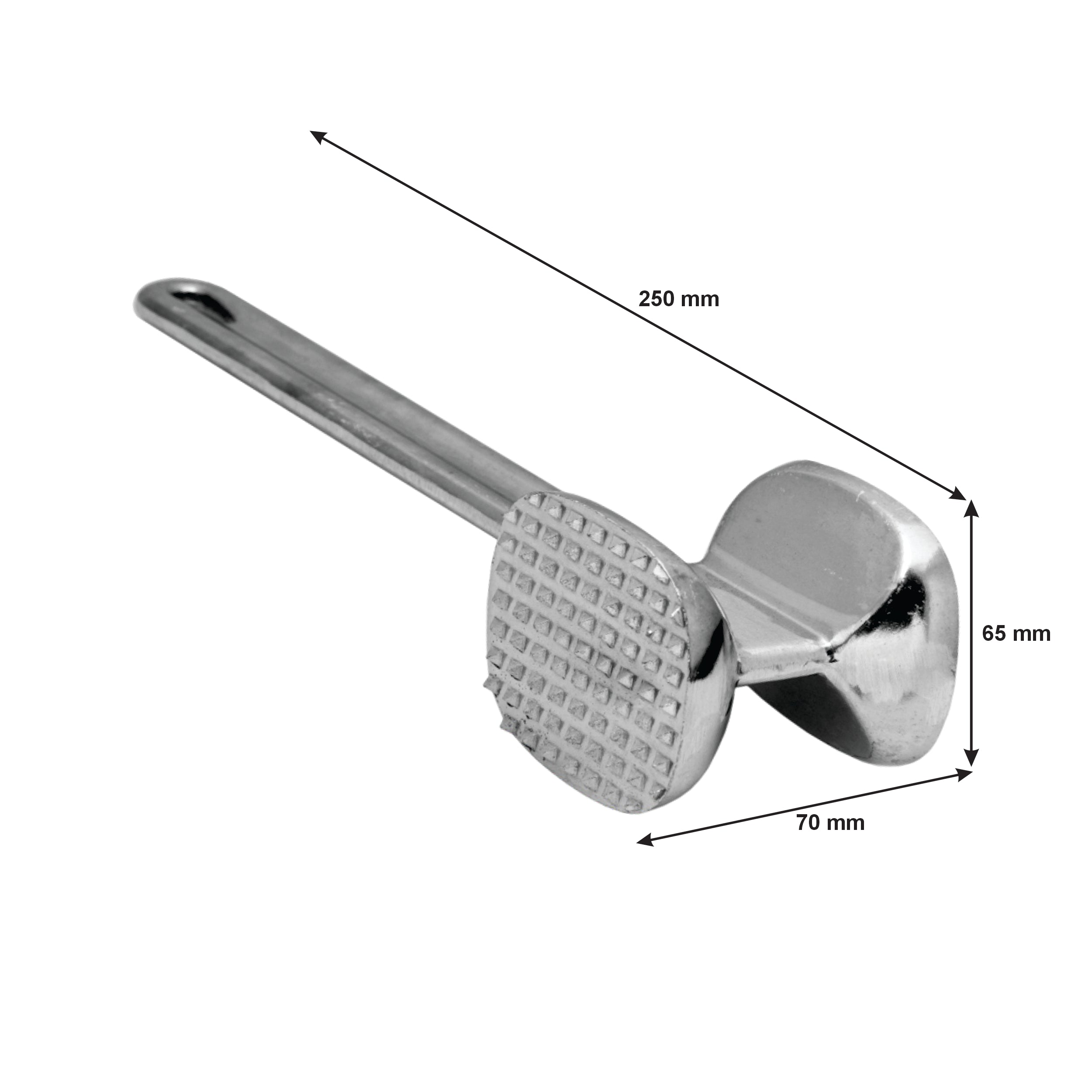 REGENT SQUARE MEAT MALLET ALUMINIUM, 250MM