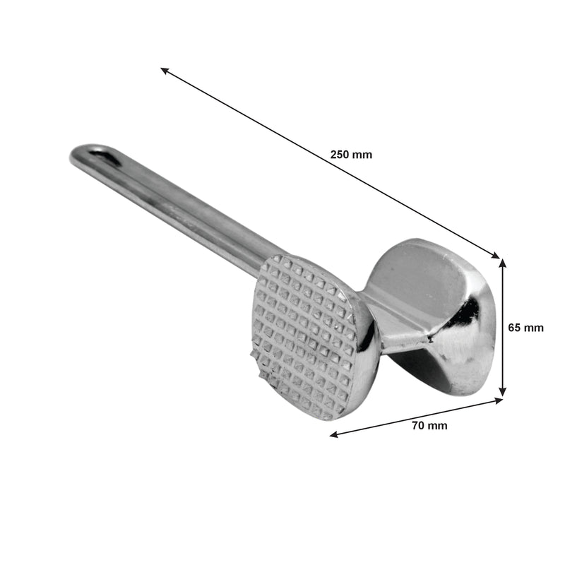 REGENT SQUARE MEAT MALLET ALUMINIUM, (250X65X70MM)