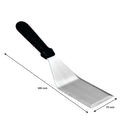 REGENT HAMBURGER SOLID BEVELLED TURNER ST STEEL WITH BLACK PP HANDLE, 300MM