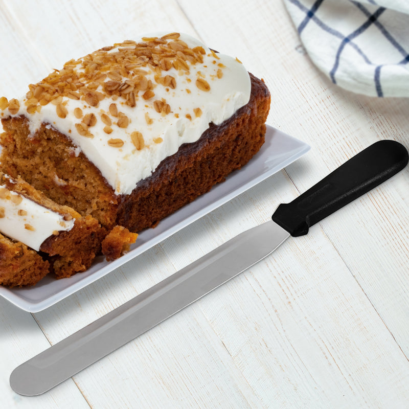 REGENT ICING SPATULA LONG WITH BLACK PP HANDLE, (370X30X15MM)