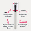 REGENT BAKEWARE ICING SPATULA LONG WITH BLACK PP HANDLE, 420MM