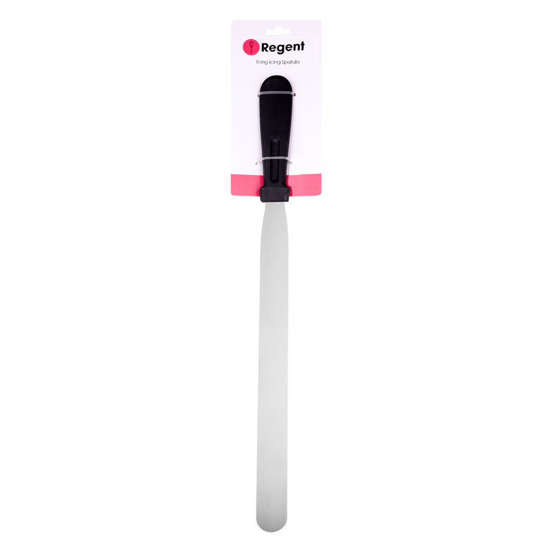 REGENT ICING SPATULA LONG WITH PP BLACK HANDLE, (372X30X15MM)