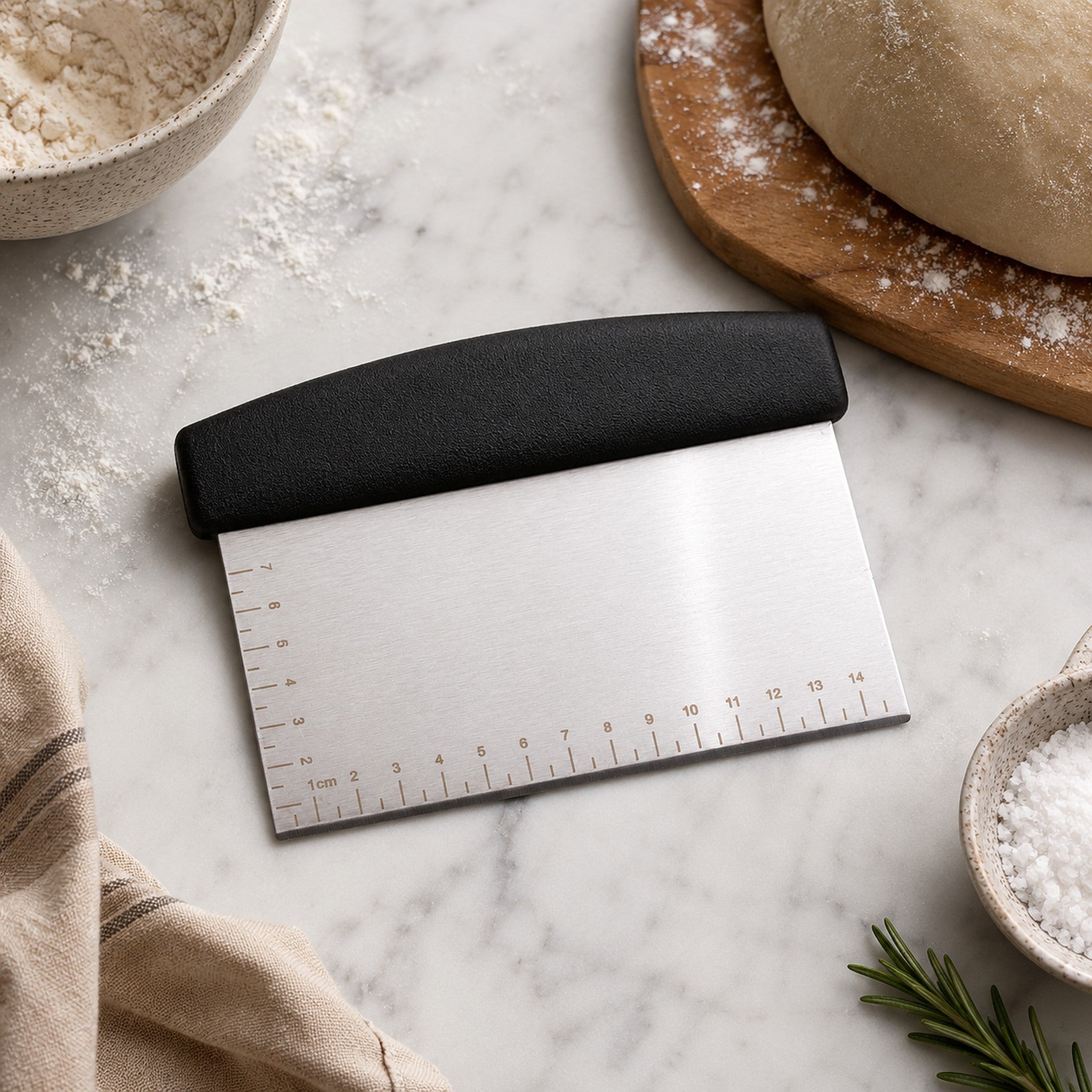 REGENT DOUGH SCRAPER STAINLESS STEEL AND PP HANDLE, 160MM