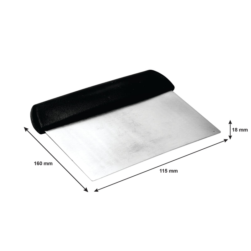 REGENT DOUGH SCRAPER STAINLESS STEEL WITH PP HANDLE, (160X115X18MM)