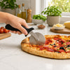 REGENT PIZZA CUTTER WITH PP PLASTIC BLACK HANDLE, 100MM DIA