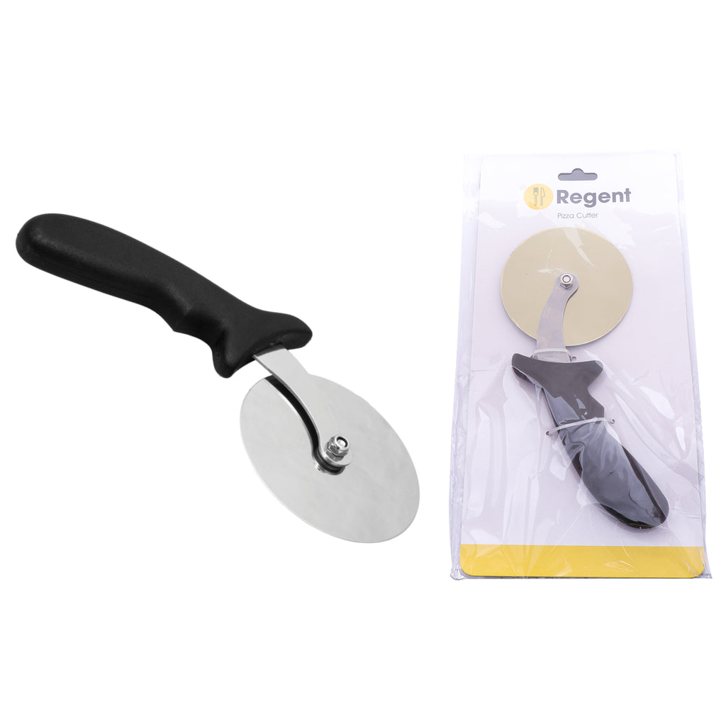 REGENT PIZZA CUTTER WITH PP BLACK HANDLE, (235X100MM DIA)