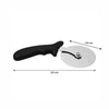 REGENT PIZZA CUTTER WITH PP PLASTIC BLACK HANDLE, 100MM DIA