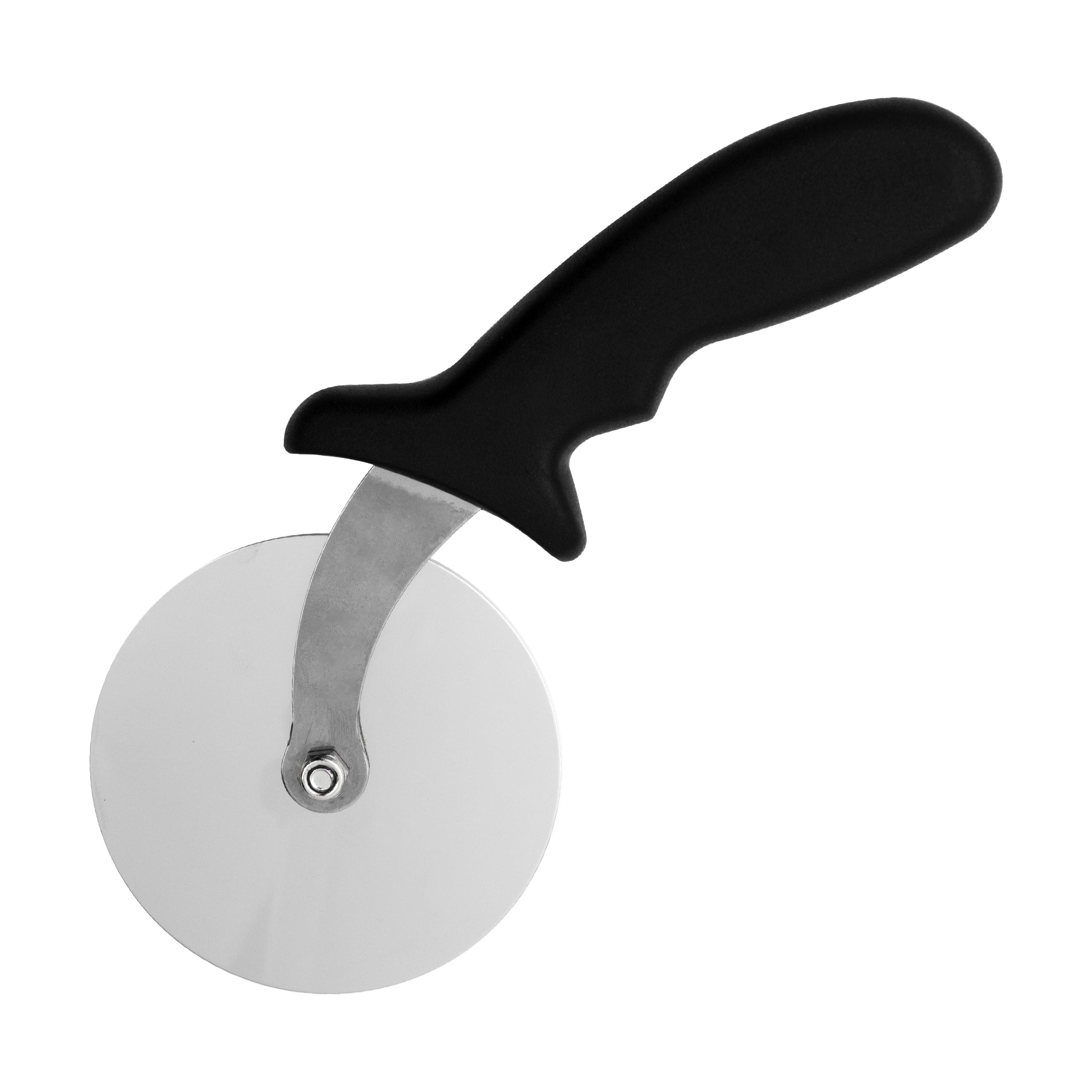 REGENT PIZZA CUTTER WITH PP PLASTIC BLACK HANDLE, 100MM DIA