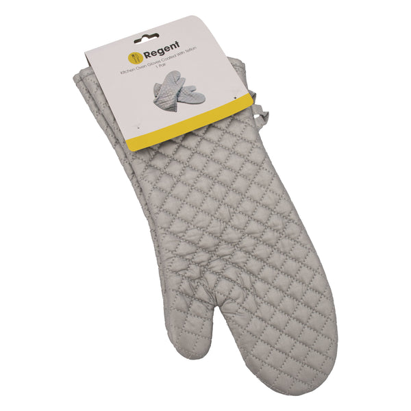 REGENT KITCHEN OVEN GLOVES COATED WITH TEFLON 1 PAIR, (350X190MM)