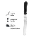 REGENT BAKEWARE ICING SPATULA ANGLED WITH PP PLASTIC BLACK HANDLE, 275X30MM