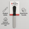REGENT BAKEWARE ICING SPATULA ANGLED WITH PP PLASTIC BLACK HANDLE, (275X30X15MM)
