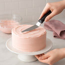 REGENT BAKEWARE ICING SPATULA ANGLED WITH PP PLASTIC BLACK HANDLE, (275X30X15MM)
