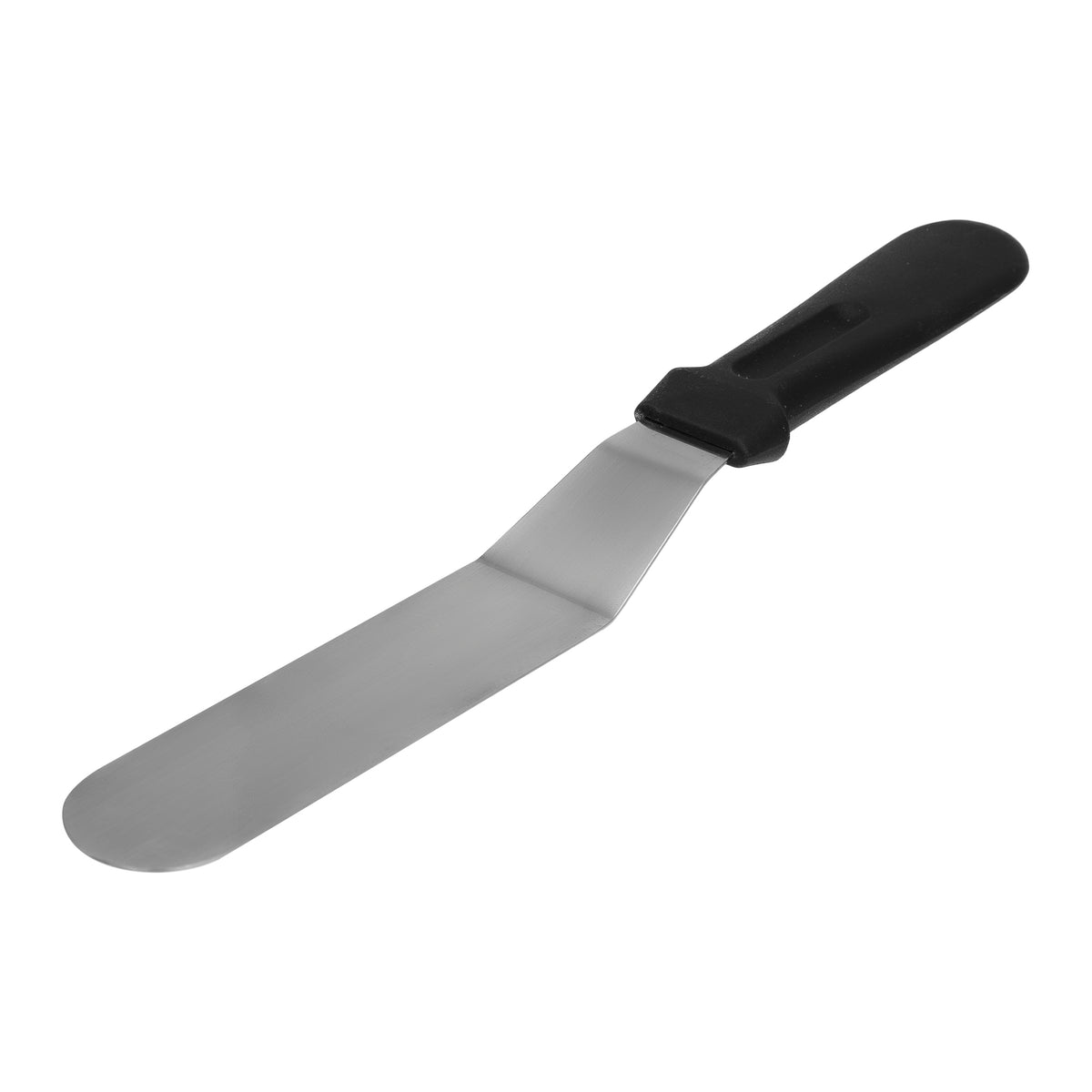 REGENT BAKEWARE ICING SPATULA ANGLED WITH PP PLASTIC BLACK HANDLE, 275MM