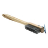 REGENT WOODEN WIRE BRUSH WITH GRIDDLE SCRAPER, 520MM