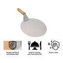 REGENT CATERING PIZZA PEEL ROUND ST STEEL WITH OAK HANDLE, 255MM DIA