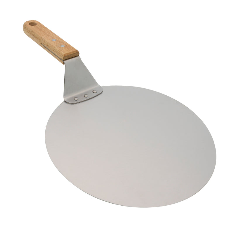 REGENT CATERING PIZZA PEEL ROUND ST STEEL WITH OAK HANDLE, 255MM DIA