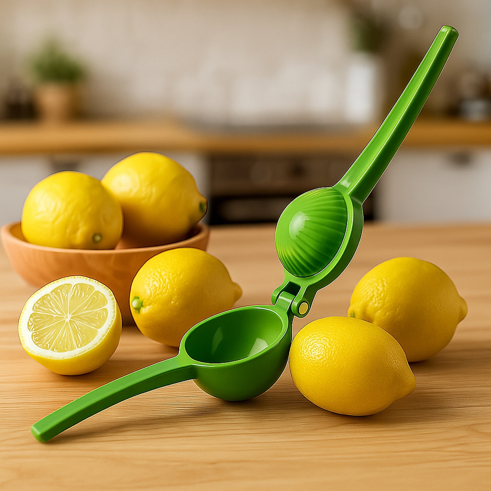 REGENT KITCHEN LEMON SQUEEZER CAST ALUMINIUM GREEN, 223X75MM