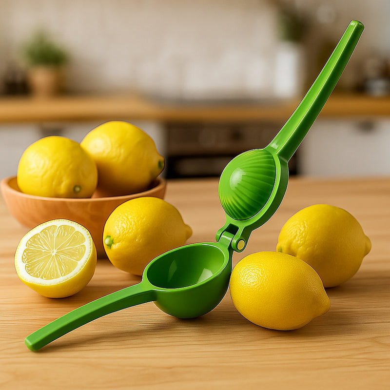 REGENT KITCHEN LEMON SQUEEZER CAST ALUMINIUM GREEN, 223MM