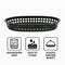 REGENT CATERING PLASTIC SERVING BASKET OVAL BLACK, 270X175MM