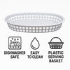 REGENT CATERING PLASTIC SERVING BASKET OVAL WHITE, 270X175MM